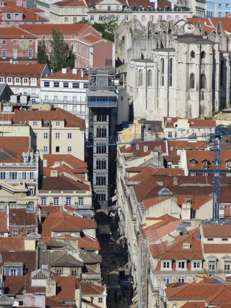 Elevador de Santa Justa vu de haut