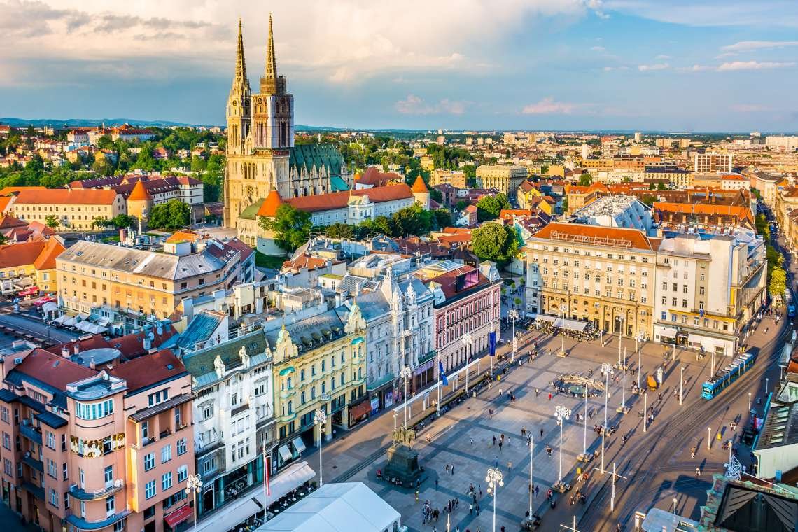 visiter Zagreb en 3 jours : vue de haut de la ville