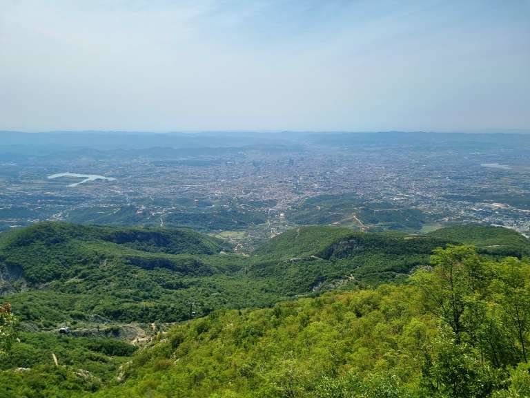 Vue depuis le mont Dajti, Tirana