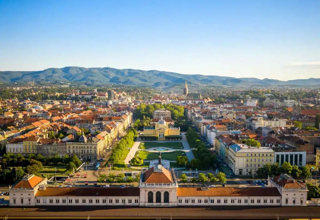 Que faire à Zagreb ? Vue aérienne de la capitale croate
