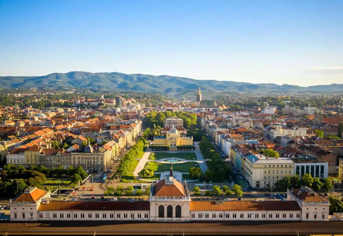 Que faire à Zagreb ? Vue aérienne de la capitale croate