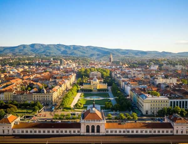 Que faire à Zagreb ? Vue aérienne de la capitale croate