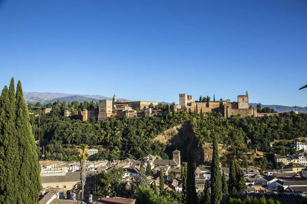 Vue sur l'Alhambra à Grenade