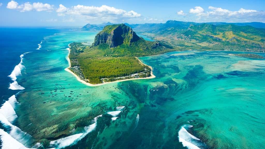 Ile Maurice, vue de haut.